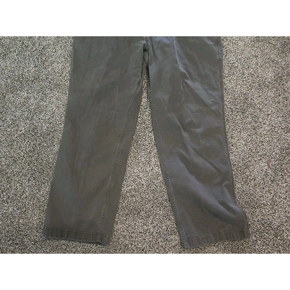 Carhartt Men's BN2291-M Rugged Flex Relaxed Fit Canvas Grey Pants Size 42 x 32